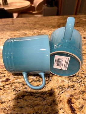 Le Creuset Stoneware Mugs - Set of 2, Caribbean.